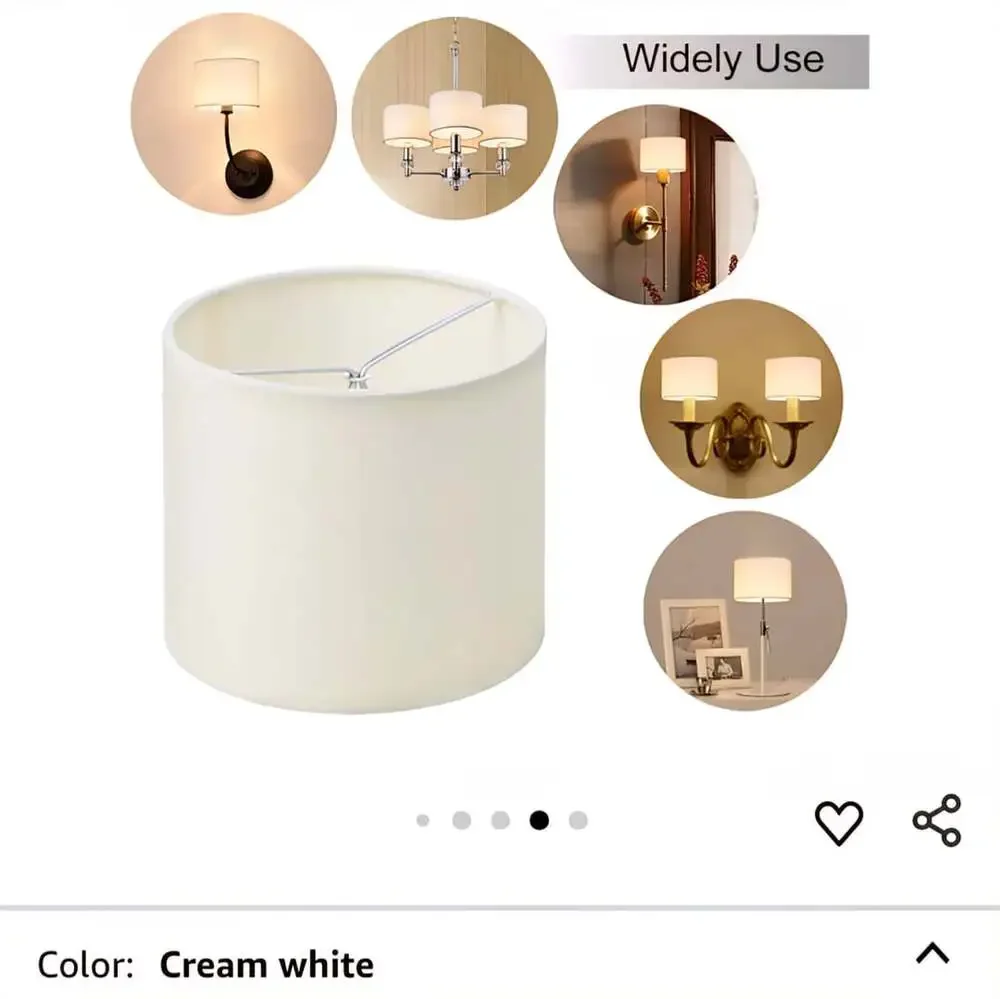 Wellmet Clip-on Mini Drum Lamp,Set of 6, 5.5